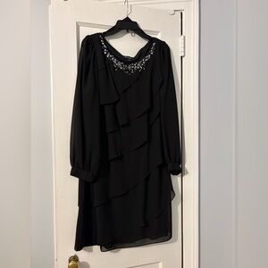 Elegant Black Layered Dress